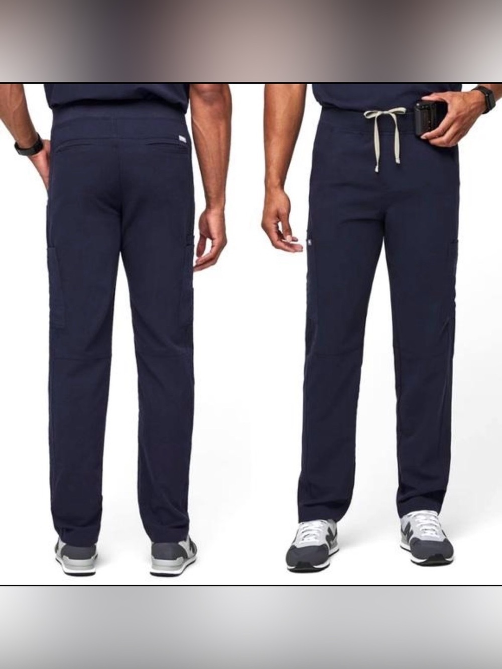 Figs Men's Axim Cargo Navy Scrub Pants (Size XL)